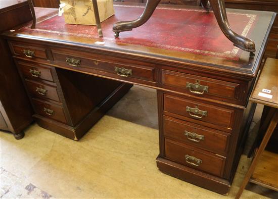 Pedestal desk - mahogany